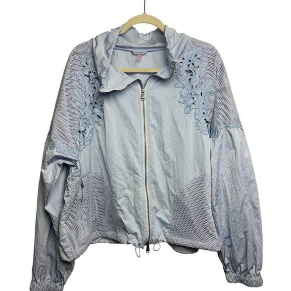 Free People Movement Thanks a Bunch Jacket in Periwinkle Dreams Sz. L - Picture 3 of 6